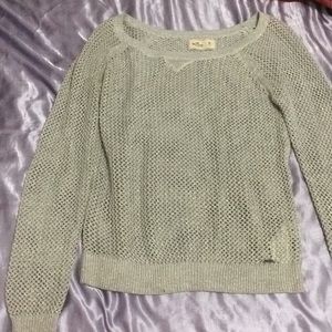 Gray Hollister Mesh Sweater
